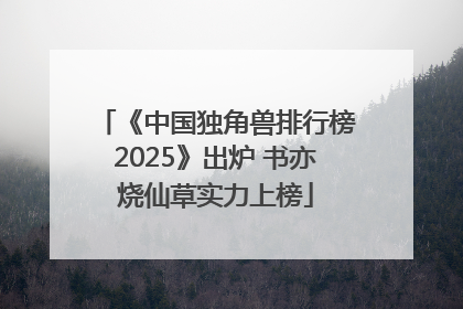 《中国独角兽排行榜2025》出炉 书亦烧仙草实力上榜