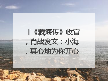 《藏海传》收官，肖战发文：小海，真心地为你开心！你看，有这么多人懂你！