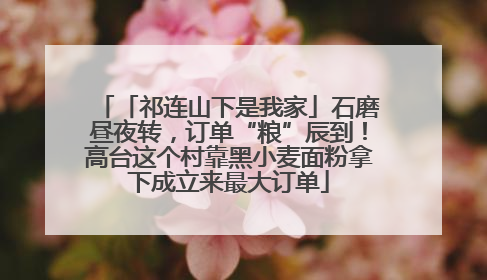 「祁连山下是我家」石磨昼夜转，订单“粮”辰到！高台这个村靠黑小麦面粉拿下成立来最大订单