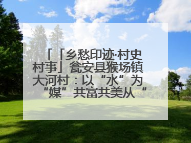 「乡愁印迹·村史村事」瓮安县猴场镇大河村：以“水”为“媒”共富共美从“河”而来
