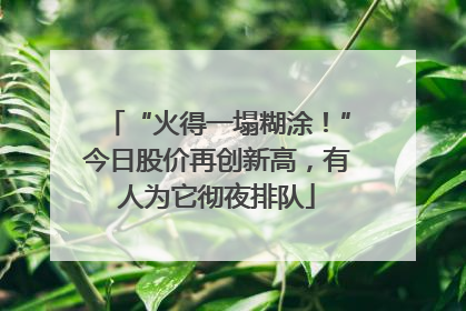 “火得一塌糊涂！”今日股价再创新高，有人为它彻夜排队