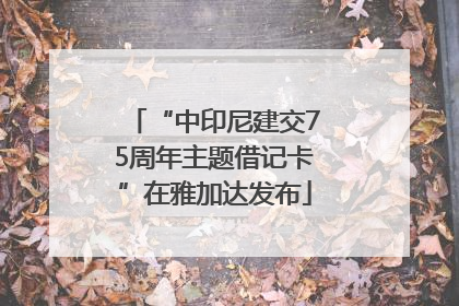 “中印尼建交75周年主题借记卡”在雅加达发布