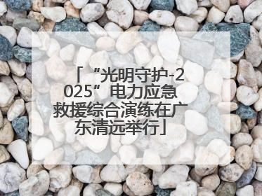 “光明守护-2025”电力应急救援综合演练在广东清远举行
