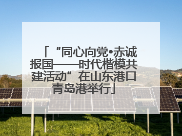 “同心向党•赤诚报国——时代楷模共建活动”在山东港口青岛港举行