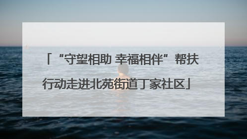 “守望相助 幸福相伴”帮扶行动走进北苑街道丁家社区