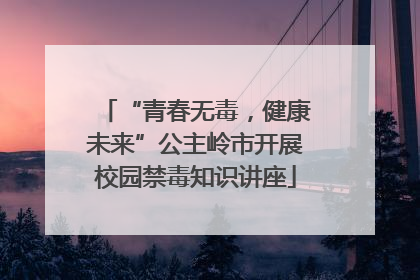 “青春无毒，健康未来”公主岭市开展校园禁毒知识讲座