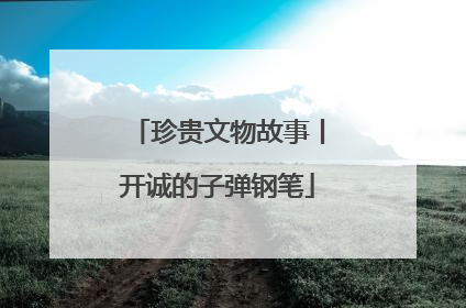 珍贵文物故事丨开诚的子弹钢笔