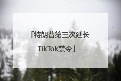 特朗普第三次延长TikTok禁令