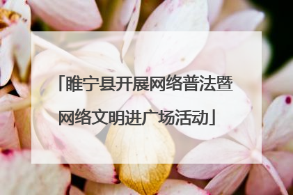 睢宁县开展网络普法暨网络文明进广场活动