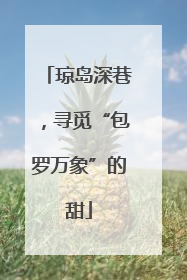 琼岛深巷，寻觅“包罗万象”的甜