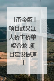甬金衢上项目武义江大桥主桥单幅合龙 项目建设提速
