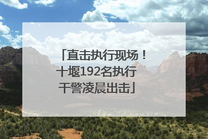 直击执行现场！十堰192名执行干警凌晨出击