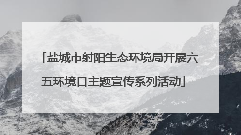 盐城市射阳生态环境局开展六五环境日主题宣传系列活动