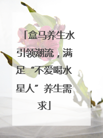 盒马养生水引领潮流，满足“不爱喝水星人”养生需求