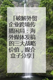 破解外贸企业跨境传播困局：海外媒体发稿的三大战略价值，媒介盒子分享