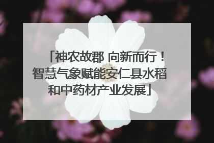 神农故郡 向新而行！智慧气象赋能安仁县水稻和中药材产业发展