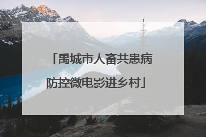 禹城市人畜共患病防控微电影进乡村