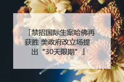 禁招国际生案哈佛再获胜 美政府改立场提出“30天限期”