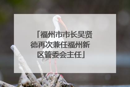 福州市市长吴贤德再次兼任福州新区管委会主任