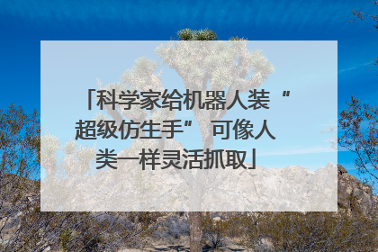 科学家给机器人装“超级仿生手” 可像人类一样灵活抓取