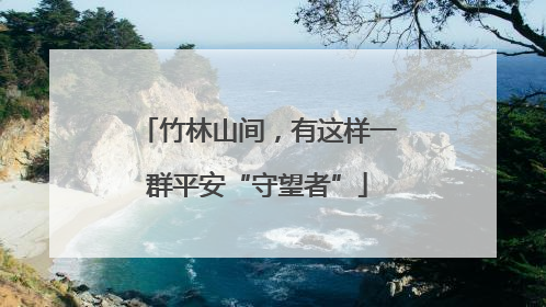 竹林山间，有这样一群平安“守望者”