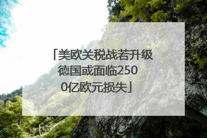 美欧关税战若升级 德国或面临2500亿欧元损失