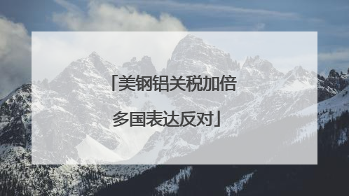美钢铝关税加倍 多国表达反对