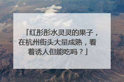 红彤彤水灵灵的果子，在杭州街头大量成熟，看着诱人但能吃吗？