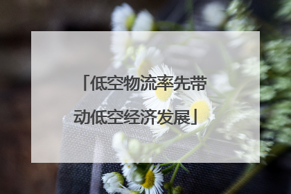 低空物流率先带动低空经济发展