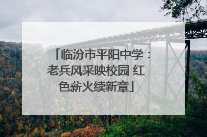 临汾市平阳中学：老兵风采映校园 红色薪火续新章