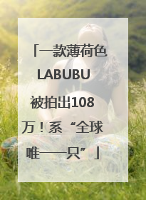 一款薄荷色LABUBU被拍出108万！系“全球唯一一只”