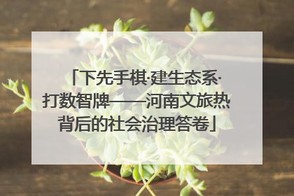 下先手棋·建生态系·打数智牌——河南文旅热背后的社会治理答卷