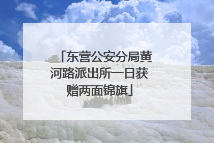 东营公安分局黄河路派出所一日获赠两面锦旗