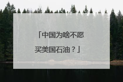 中国为啥不愿买美国石油？