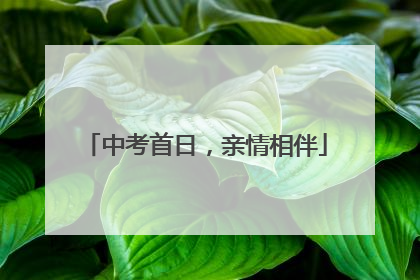 中考首日，亲情相伴
