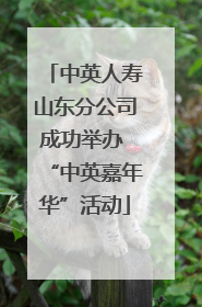 中英人寿山东分公司成功举办 “中英嘉年华”活动