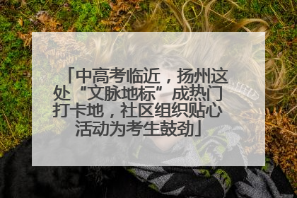 中高考临近，扬州这处“文脉地标”成热门打卡地，社区组织贴心活动为考生鼓劲