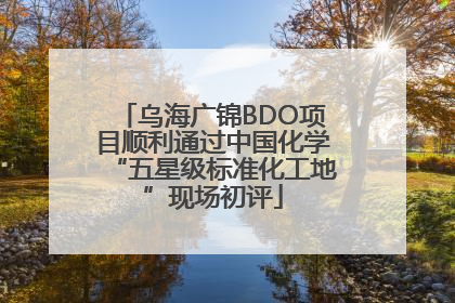 乌海广锦BDO项目顺利通过中国化学“五星级标准化工地”现场初评