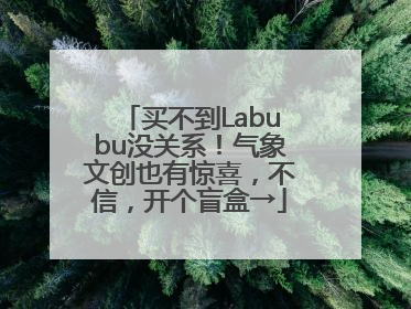 买不到Labubu没关系！气象文创也有惊喜，不信，开个盲盒→