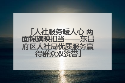 人社服务暖人心 两面锦旗映担当——东昌府区人社局优质服务赢得群众双赞誉