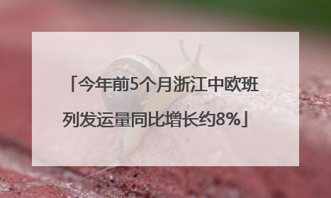 今年前5个月浙江中欧班列发运量同比增长约8%