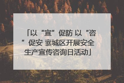 以“宣”促防 以“咨”促安 襄城区开展安全生产宣传咨询日活动