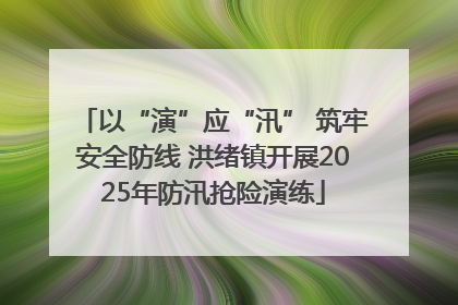 以“演”应“汛” 筑牢安全防线 洪绪镇开展2025年防汛抢险演练