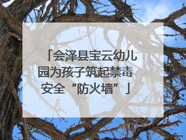 会泽县宝云幼儿园为孩子筑起禁毒安全“防火墙”