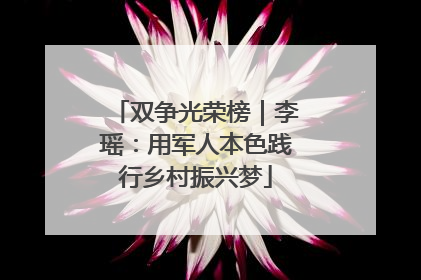 双争光荣榜｜李瑶：用军人本色践行乡村振兴梦