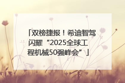 双榜捷报！希迪智驾闪耀“2025全球工程机械50强峰会”