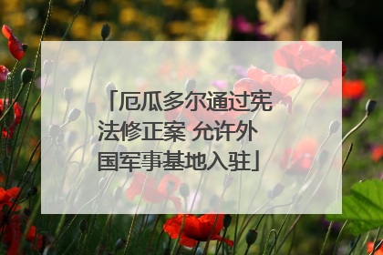 厄瓜多尔通过宪法修正案 允许外国军事基地入驻