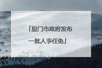 厦门市政府发布一批人事任免