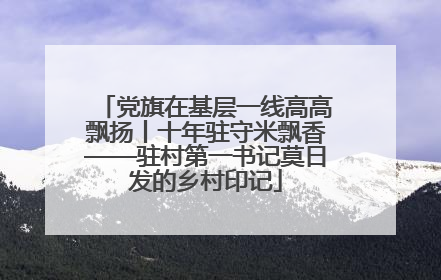 党旗在基层一线高高飘扬丨十年驻守米飘香——驻村第一书记莫日发的乡村印记