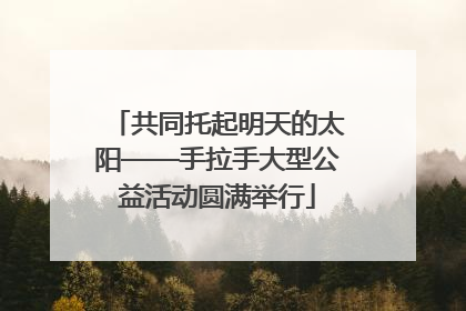 共同托起明天的太阳——手拉手大型公益活动圆满举行